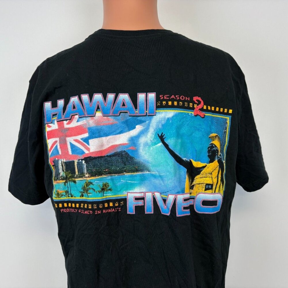 Hawaii Five 0 Film Crew T Shirt Mens Size L Black TV Show Season 2